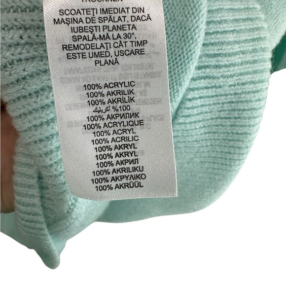 Maine New England Cardigan Knit Button Front Long Sleeve Teal Green  Size 18 - Picture 6 of 7